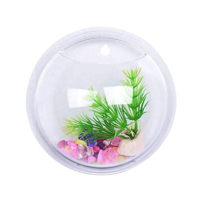 Acrylic Wall Hanging Bowl 15 Inch for Fish and Indoor Plants. - PetzLifeWorld