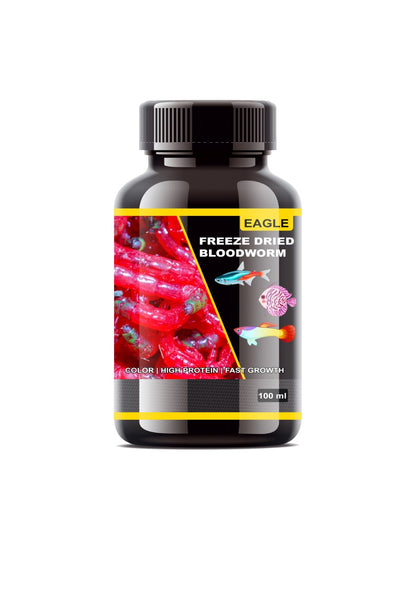 Eagle Freeze Dried Blood Worm 100ML | Colour | High Protein - PetzLifeWorld