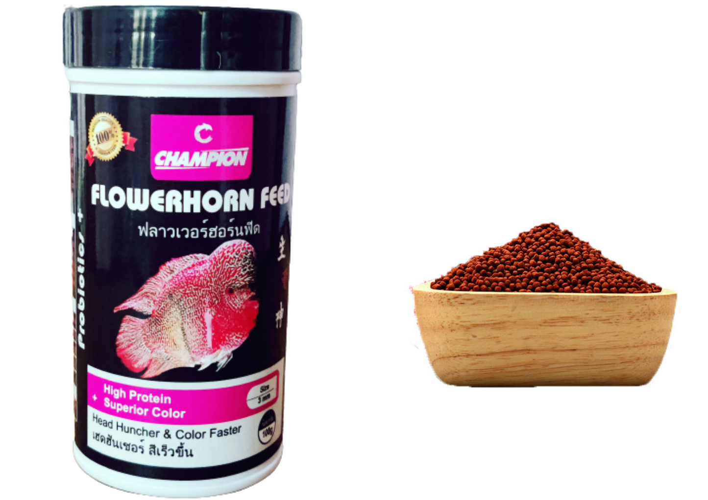 Champion Flowerhorn Feed 100G | High Protein & Superior Color - PetzLifeWorld