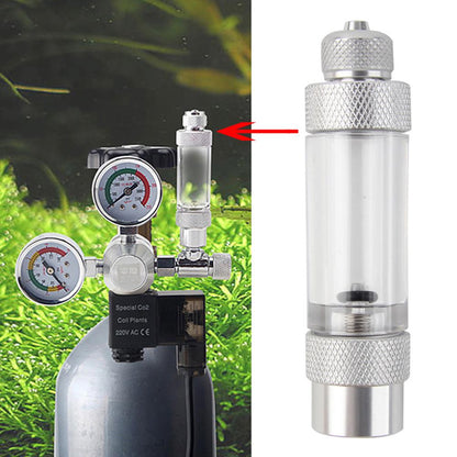 Metal Bubble Counter for Aquarium Co2 Regulator 2 In 1 Single Head With NRV - PetzLifeWorld