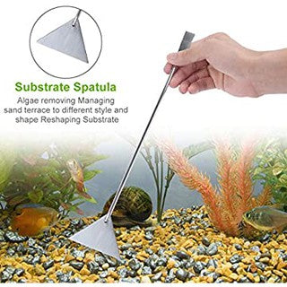 Aquascaping Stainless Steel Sand Flatner Substrate Scaptula 32 cm Aquarium Tools - PetzLifeWorld