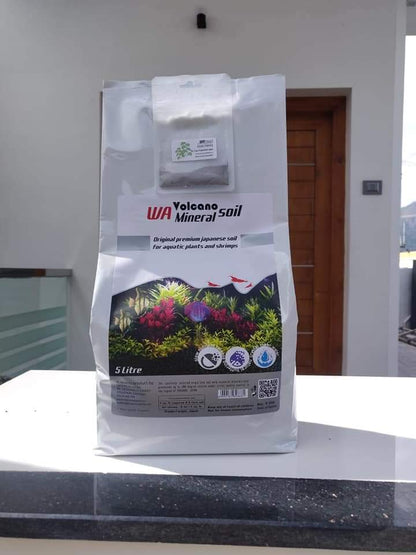 WA Volcano Mineral Soil For Aquatic Plants and Shrimps - Planted Aquarium Substrate Brown ) - PetzLifeWorld