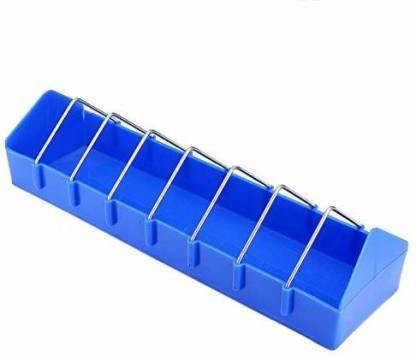 Poultry Food Tray for Pigeon, Chicken and Pets Garden Outdoor use Ground Bird Feeder (Blue) - PetzLifeWorld