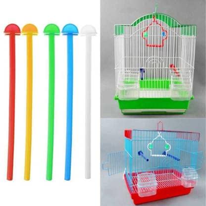 Petzlifeworld Plastic Birds Cage Standing Perches (Colors May Vary) (Pack of 5)